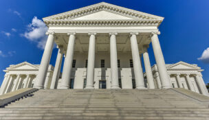 The Virginia State Capitol, designed by Thomas Jefferson who was inspired by Greek and Roman Architecture in Richmond, Virginia. Photo: Depositphotos