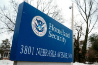 FILE PHOTO: View of sign of U.S. Homeland Security Department in Washington