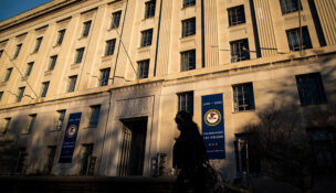 The U.S. Department of Justice Building is pictured